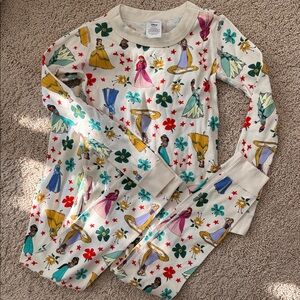Hanna Andersson Disney Princess Cream Pajama Set